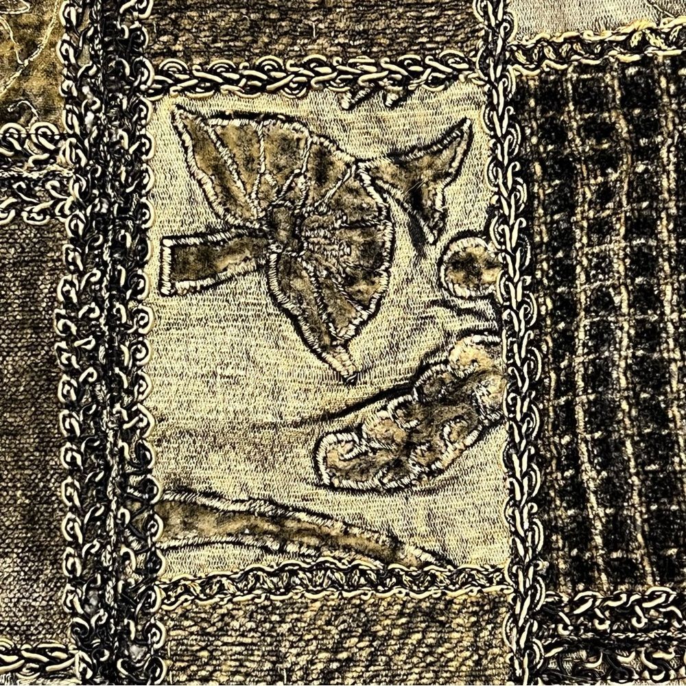 Flashback Velour Patchwork Blazer Jacket Size Sma… - image 8